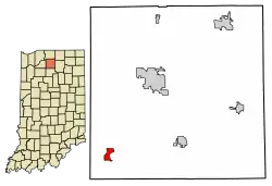 Location of Culver in Marshall County, Indiana.