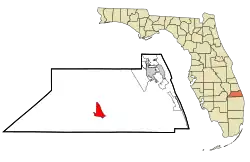 Location in Martin County and the state of Florida