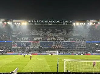 Match de football opposant le Paris Saint-Germain à l'AS Saint-Étienne au Parc des Princes, Paris.