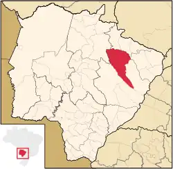Location in Mato Grosso do Sul state