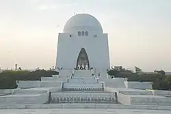 A view of the mausoleum