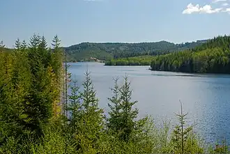 cGuire Reservoir along Meadow Lake Road in the Coast Range mountains. Yamhill County.