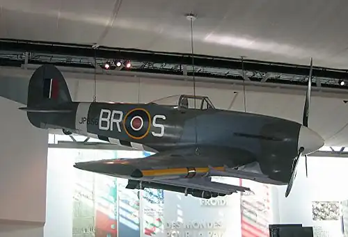 Hawker Typhoon ground-attack aircraft at Mémorial