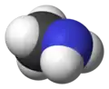 Spacefill model of methylamine