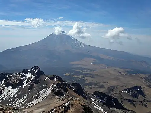 Seen from near the summit of Iztaccihuatl