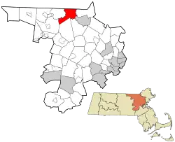 Location in Middlesex County in Massachusetts