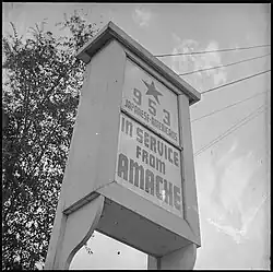 Military service sign from the Granada Relocation Center