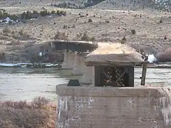 Abandoned Milwaukee Road bridge over the Missouri River at Lombard, Montana