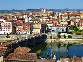 View of Miranda de Ebro, with a bridge over the river after which it is named