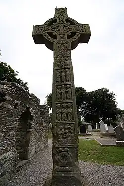 A high cross at Monasterboice, Ireland