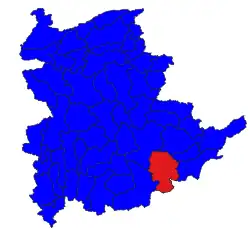 Location in Shan State (in red)