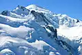 Mont Blanc seen from Gare des Glaciers