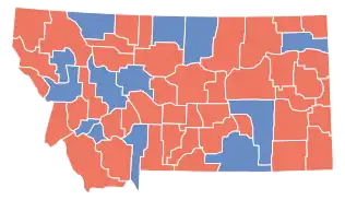Montana Presidential Election Results by County, 2008
