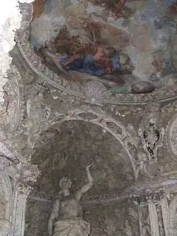 Fresco in the grotto, July 2005