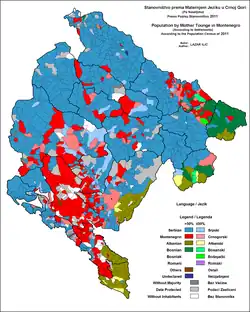 Linguistic structure by settlements (2011 census)