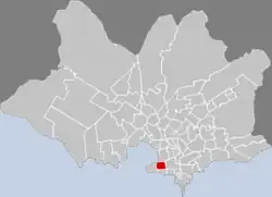 Location of Centro in Montevideo