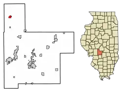 Location in Montgomery County, Illinois