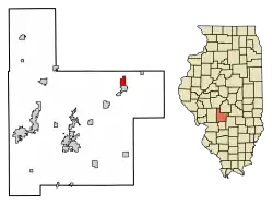 Location in Montgomery County, Illinois