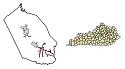 Location in Montgomery County, Kentucky