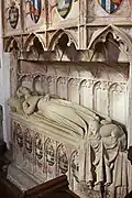 The monument to Blanche Mortimer (d.1347), Much Marcle, Herefordshire. Perhaps the loveliest female effigy in England.[1]