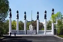 Monument to the Niños Héroes. Chapultepec Castle can be seen in the background