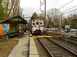 Train arriving from Philadelphia