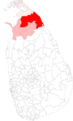 Location of Mullaitivu