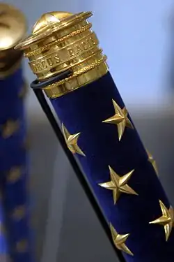 Modern-day baton, belonging to one of the four Marshals of France appointed after World War II (Leclerc, de Lattre, Juin, and Kœnig)