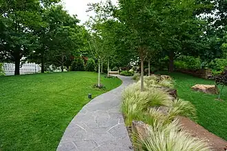 One of the pathways in the gardens.