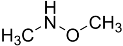 Structural formula of N,O-dimethylhydroxylamine