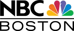 The letters NBC and the NBC peacock above a line, and the word Boston below the line