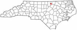 Location of Henderson, North Carolina