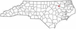 Location of Hobgood, North Carolina