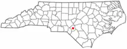 Location of Raeford, North Carolina