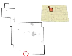 Location of Douglas, North Dakota