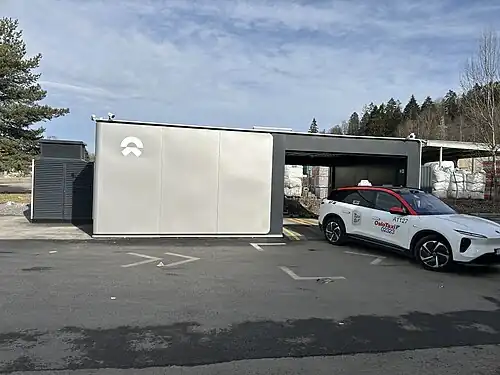 Battery Swap Station used by a taxi in Oslo, Norway.