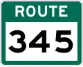 Route 345 marker