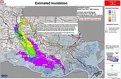 Anticipated inundation from Scenario 1