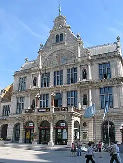 Mozaïc tympanum, Dutch Royal Theater, Ghent, (1899)