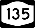 New York State Route 135 marker