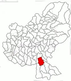 Location in Mureș County