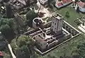 Aerial photography of the castle of Nagyvázsony