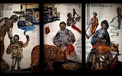 Photograph of artwork, The Rebellion of the Dead by Nalini Malani, 2017