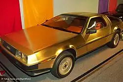 One of three factory-built gold-plated DeLoreans