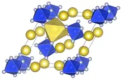 Unit cell of the compound