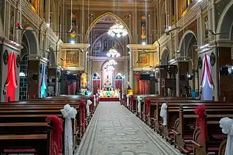 Nave and main altar, ca. Dec 2023