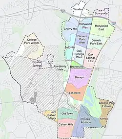 Neighborhoods in College Park, MD