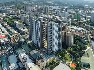 Zhonghe Anbang Social Housing located in Zhonghe District, New Taipei City that houses 630 housing units and was completed in 2023.