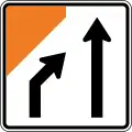 Lane management (two lanes, left lane merges)