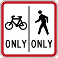 Cyclists and Pedestrians Maintain Sides